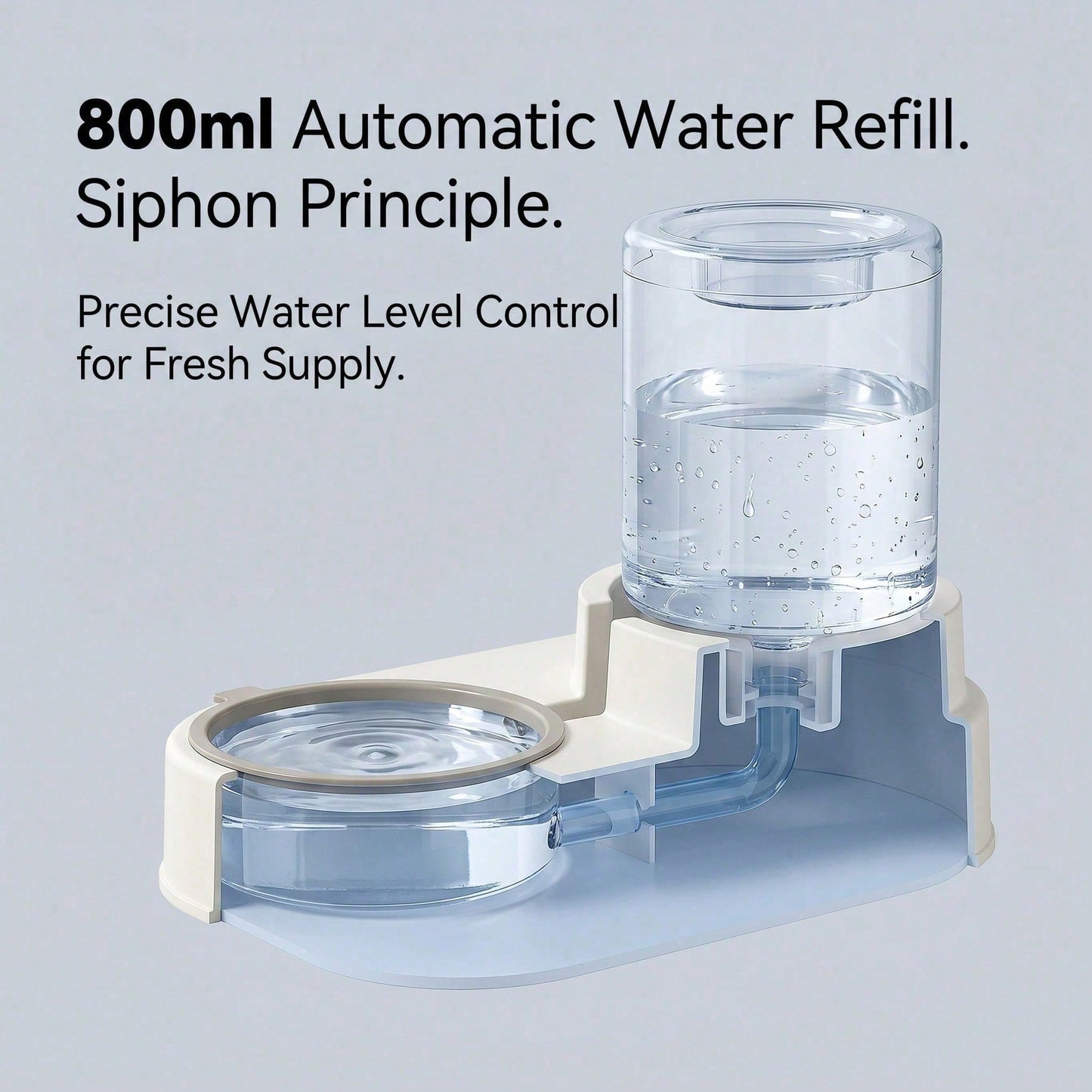 Large Capacity Gravity Pet Feeder and Water Dispenser for Cats and Small Animals
