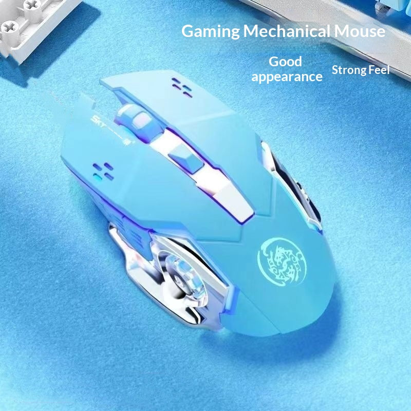 Wired & Wireless Gaming Mouse with Bluetooth Charging