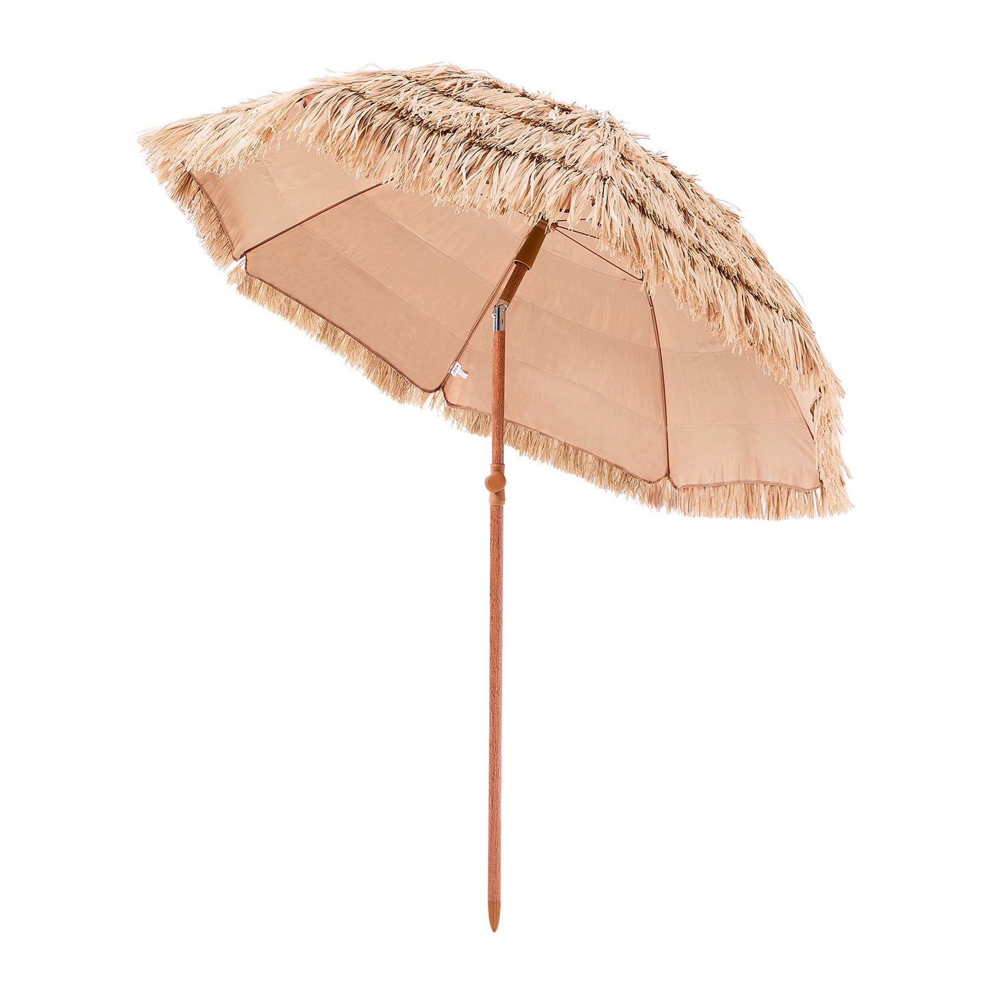 6.5 Ft Tiki Thatched Patio Umbrella with Tilt - Poolside Beach Shade