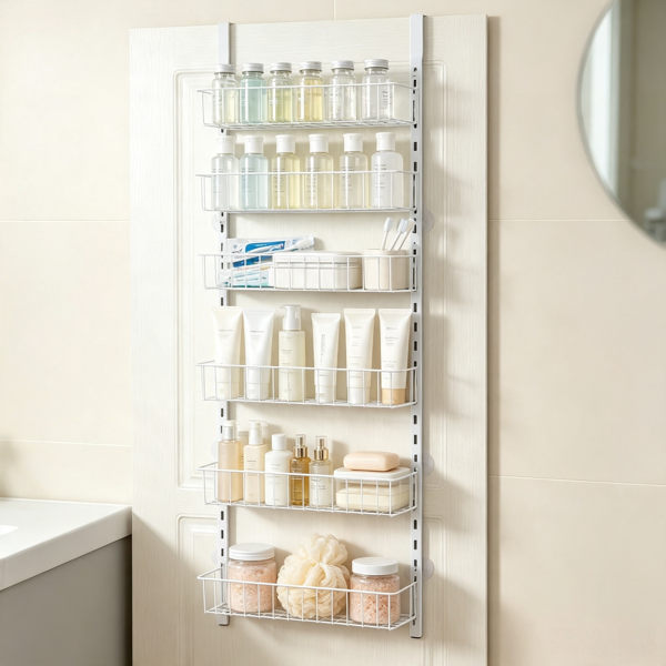 6-Tier Over The Door Pantry Organizer - Adjustable Storage Rack