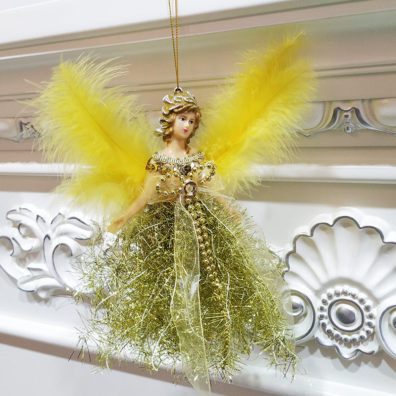 Christmas Angel Plush Doll Pendant Decoration - Festive Holiday Ornament