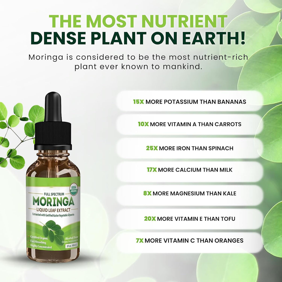 Moringa Leaf Powder Drops 60ml