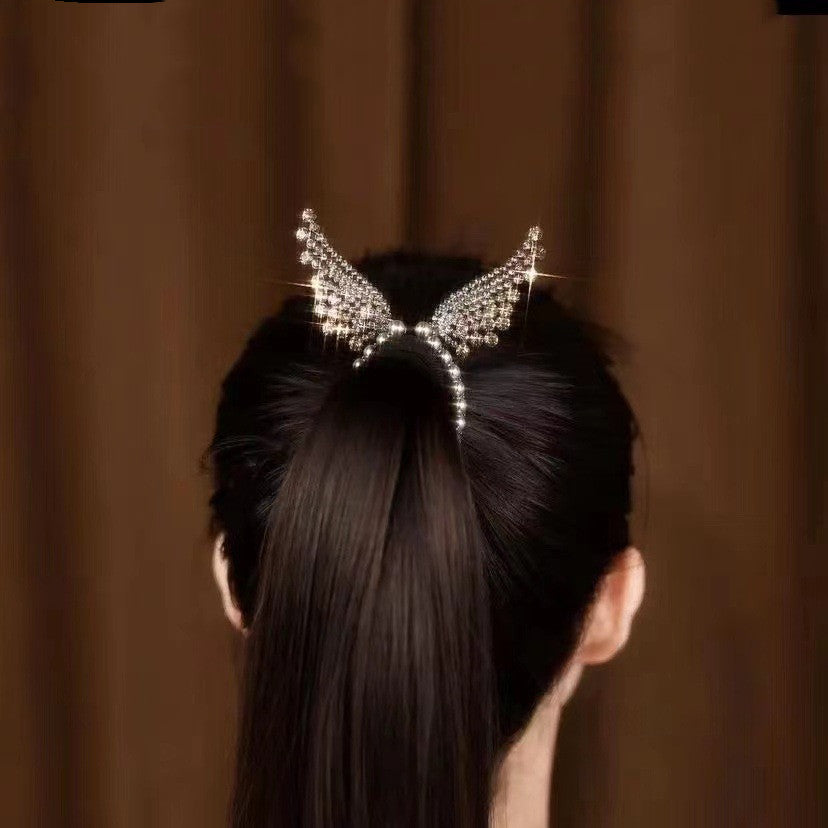 Silver Zircon Hair Clip - Micro Diamond Style, Hair Accessories