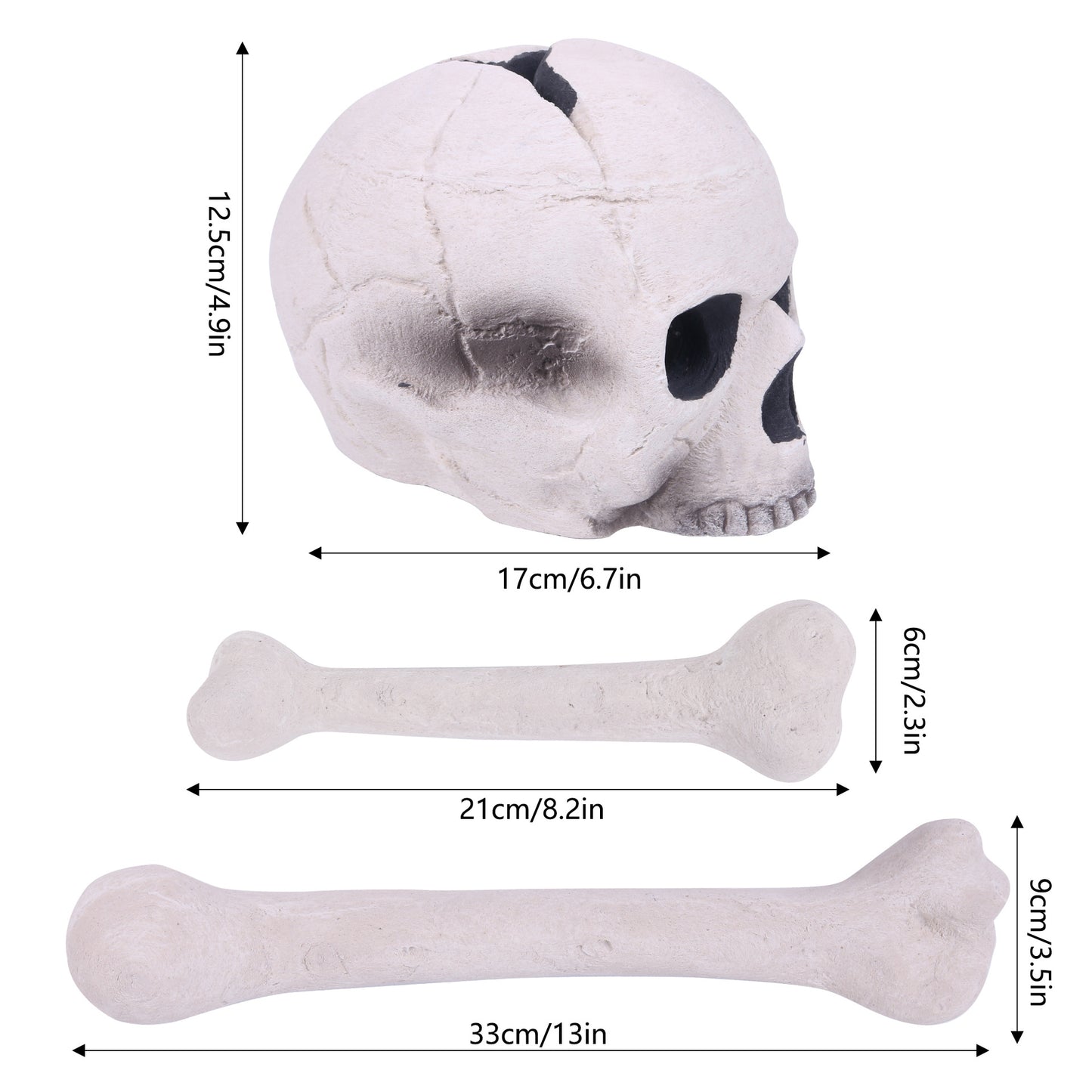 Ceramic Skull Halloween Party Decor Props - Horror Home & Garden