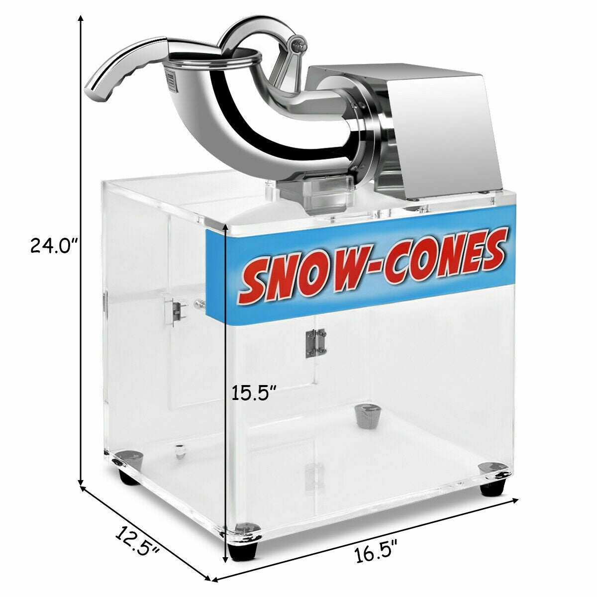 Electric Snow Cone Machine Ice Shaver Maker - 201 Stainless Steel