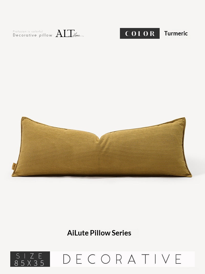 High-End Corduroy Sofa Cushion Set - Rectangular Throw Pillow with Cover & Insert