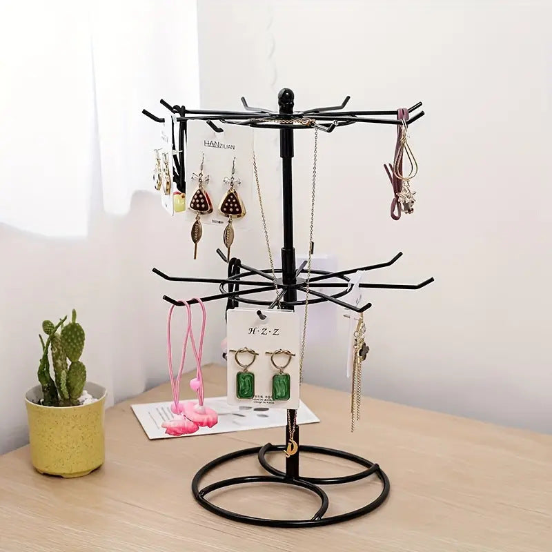 Night Market Display Stand for Small Goods Jewelry Lipsticks Dual-Tier Iron Shelf