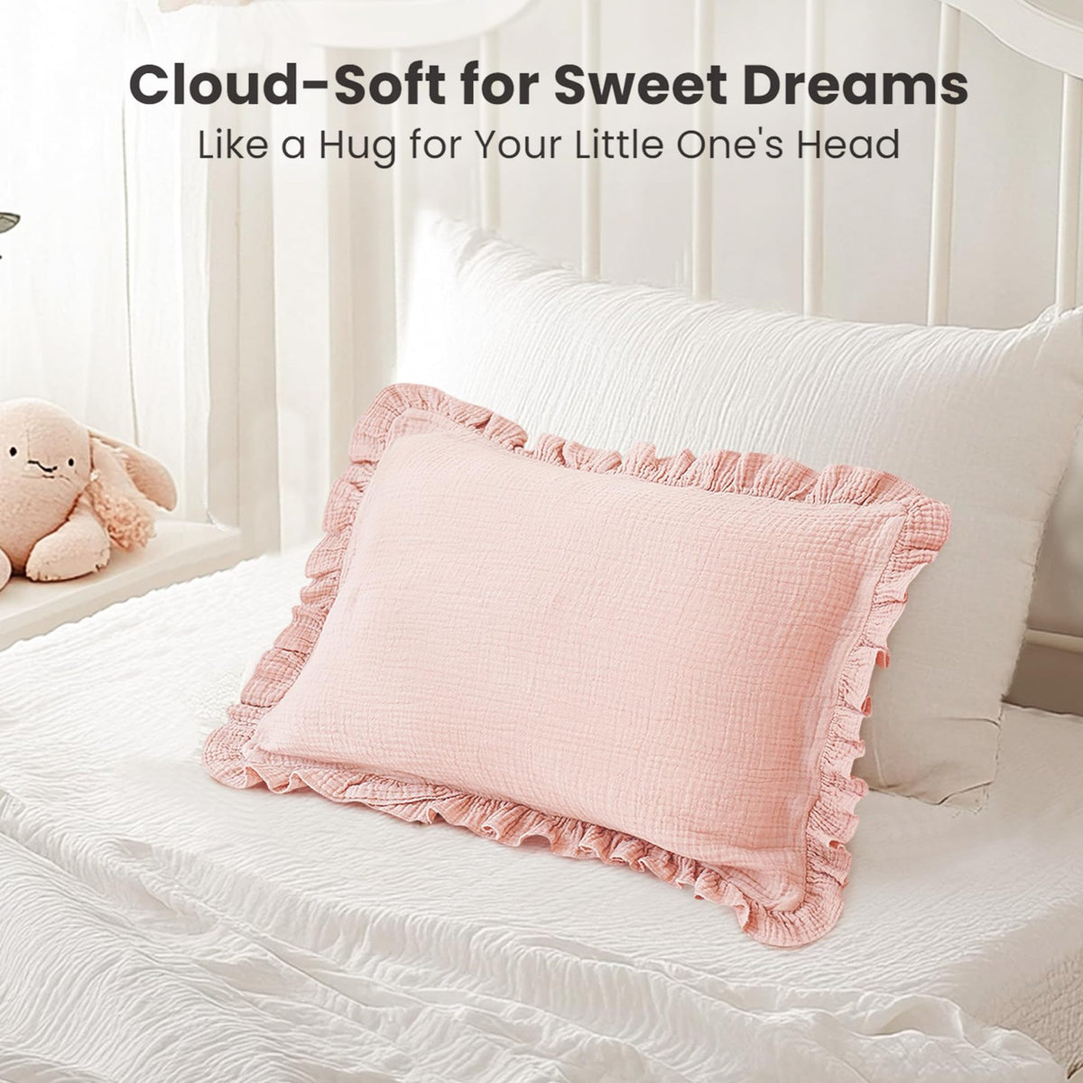 Breathable Cotton Gauze Pillowcase for Children - All Colors & Sizes