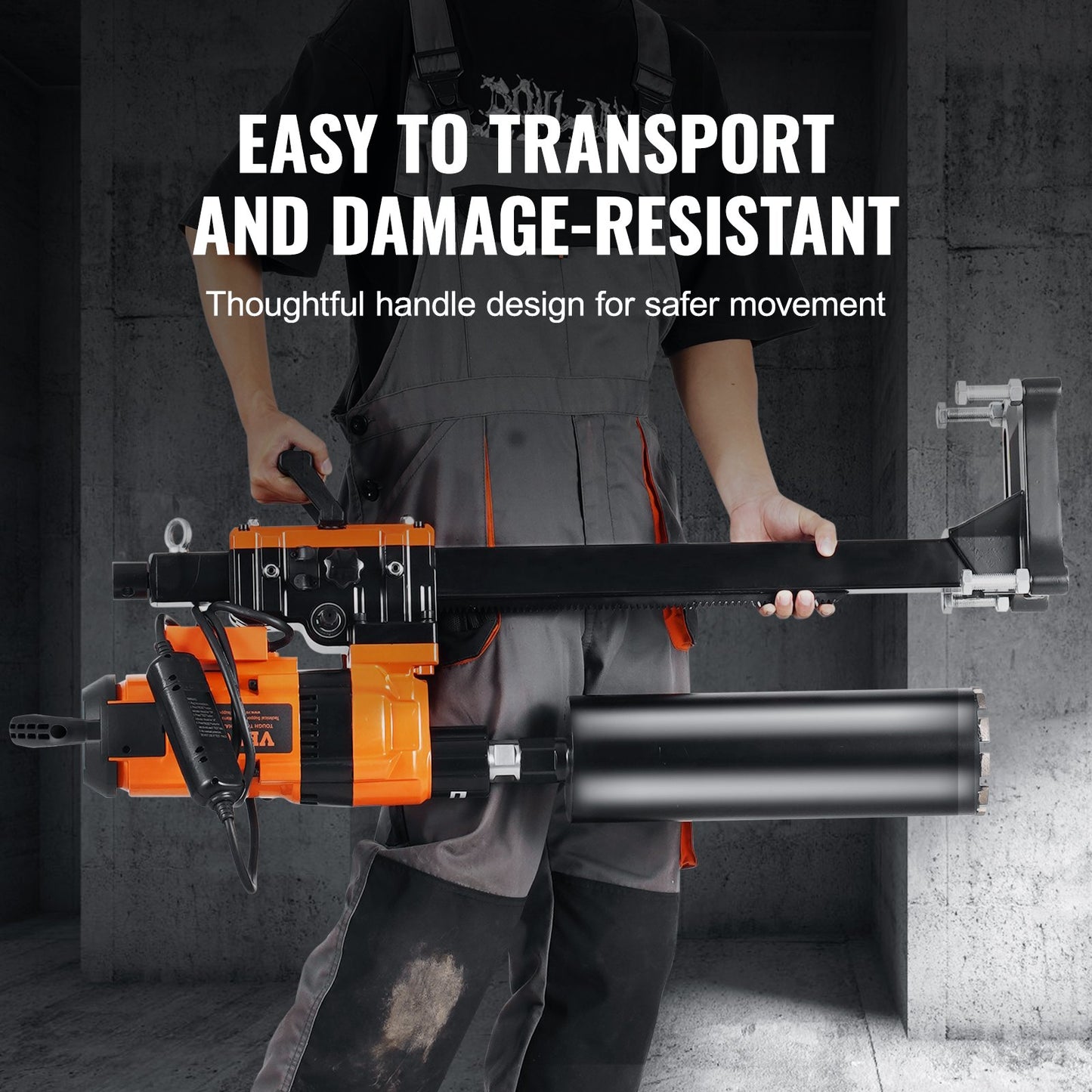 3500W Diamond Core Drill Machine 0.8-11.8in Diameter with Stand - Power Tool