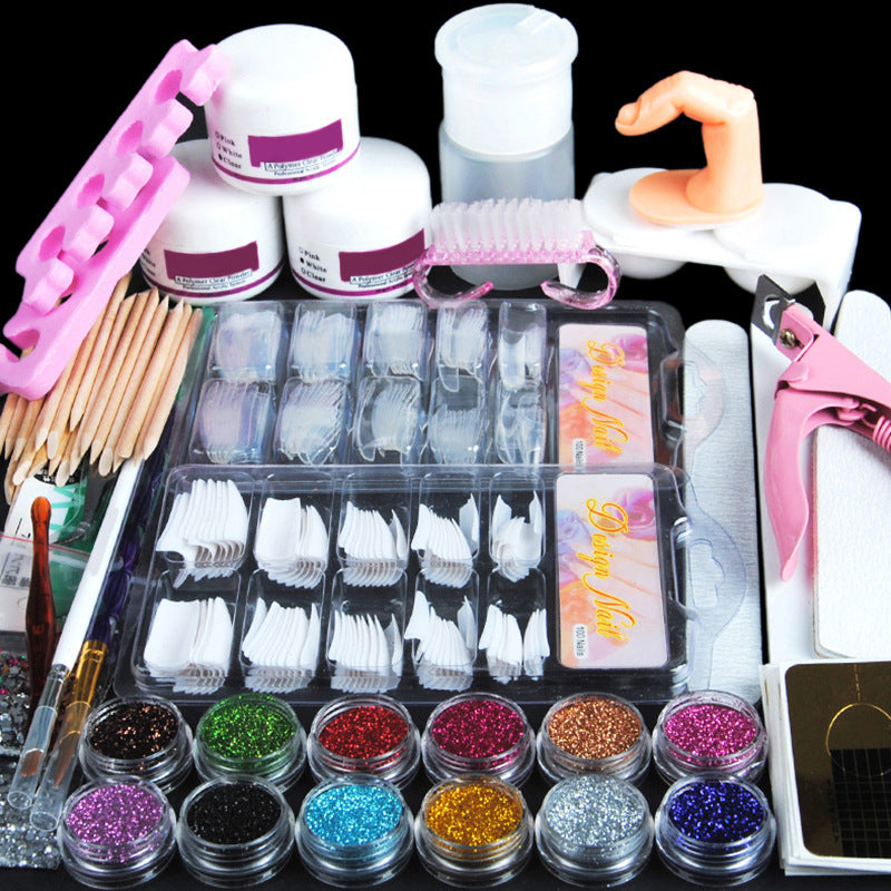 Nail Art Set with Crystal Powder - Manicure Kit