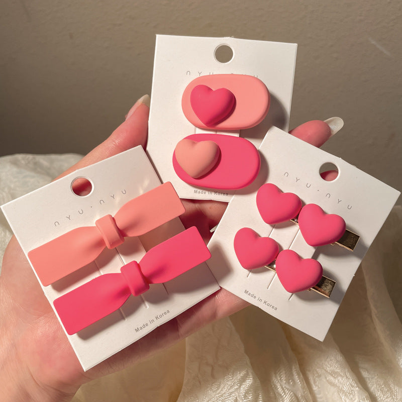 Cute Hair Clips Set - Handmade Resin Hairpins