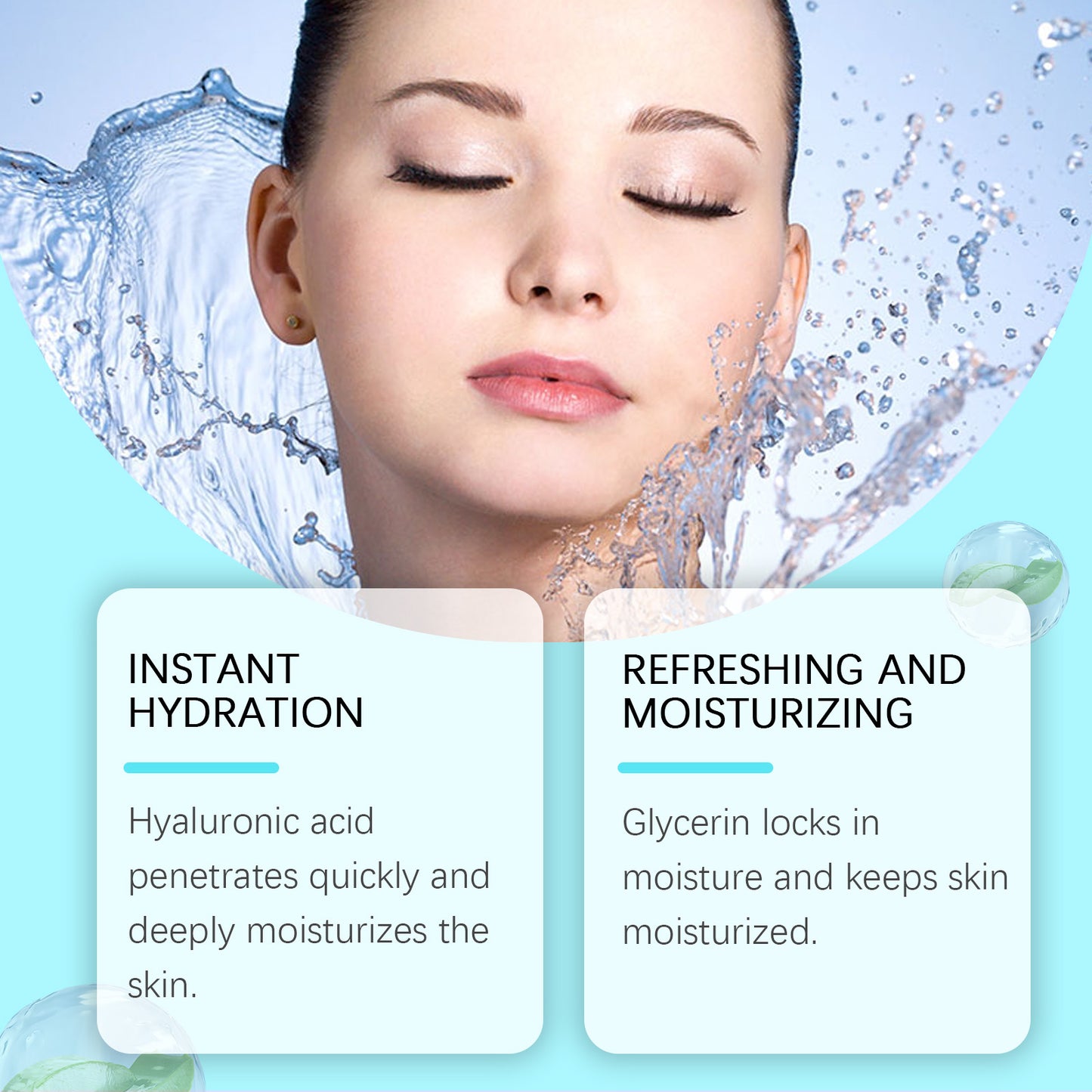 Hydrating Facial Toner Spray with Hyaluronic Acid & Glycerin - 30ml