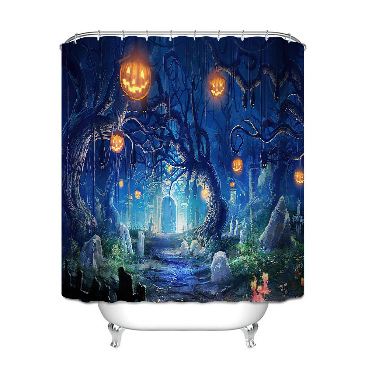 Waterproof Shower Curtain with Mildew Resistance - Cross Border North