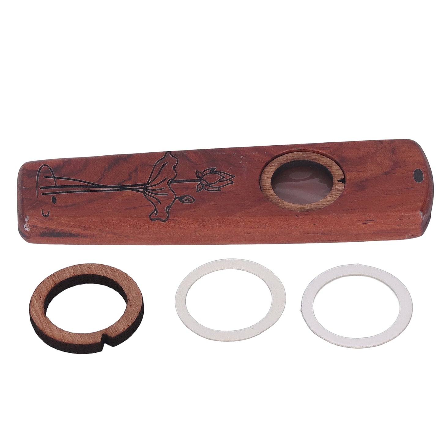 Wood Kazoo Wind Instrument - Easy Play for Guitar & Ukulele
