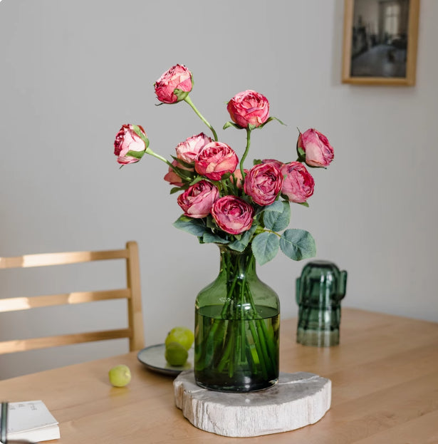 Artificial Rose Flower Decor for Living Room - Fake Flower Bouquet for Home & Garden