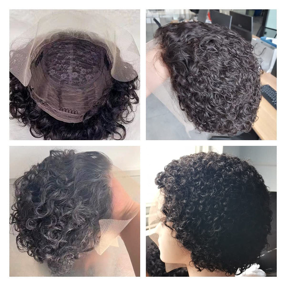 Natural Curly Hair Lace Wig for Women - Face Framing Style
