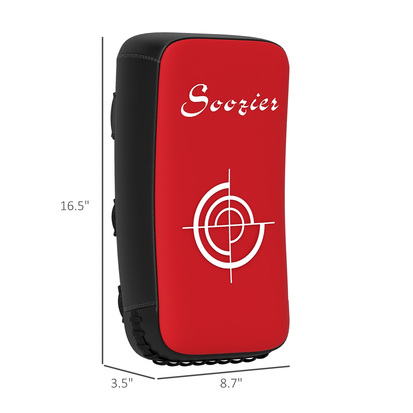 Muay Thai Kick Shield - 16.5 Inch Punching Pad for Martial Arts, Red
