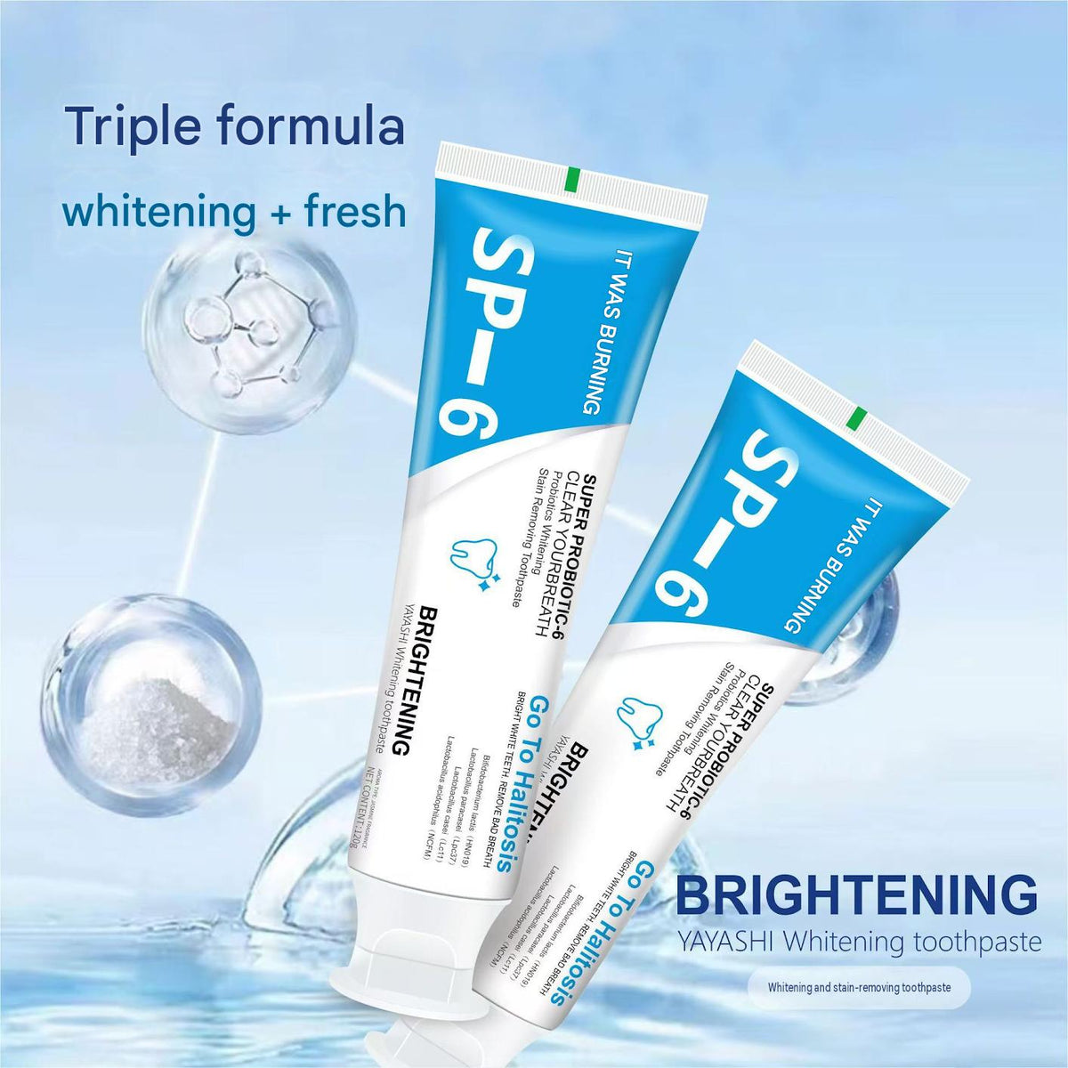 Whitening Toothpaste Blue 120g - Oral Care for Bright Teeth