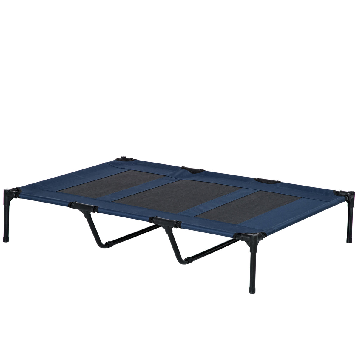 Elevated Dog Bed 48x36 Inches with Breathable Mesh & Carry Bag - Dark Blue