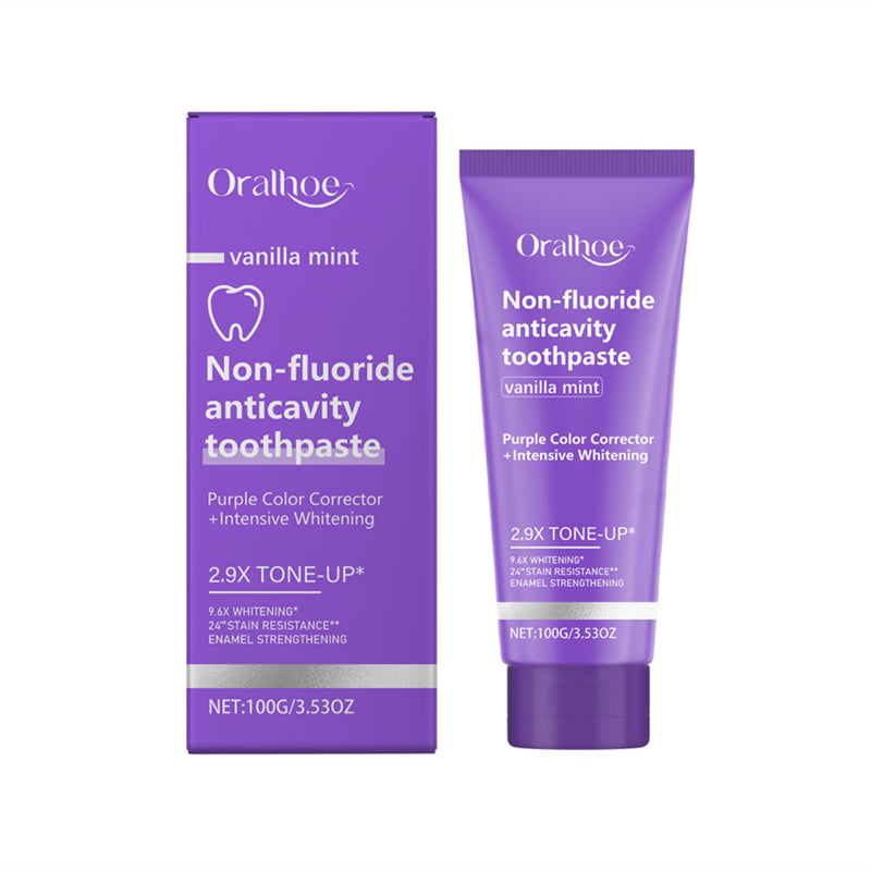 Purple Whitening Toothpaste Removes Yellow Protection