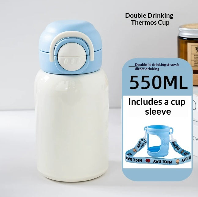 Children's Insulated Water Bottle - Double Wall, Leak-Proof, 550ml for Kids