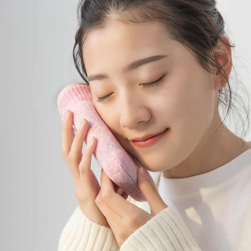 Cute Plush Hand Warmer with Silicone Water Bottle - Home & Office Use