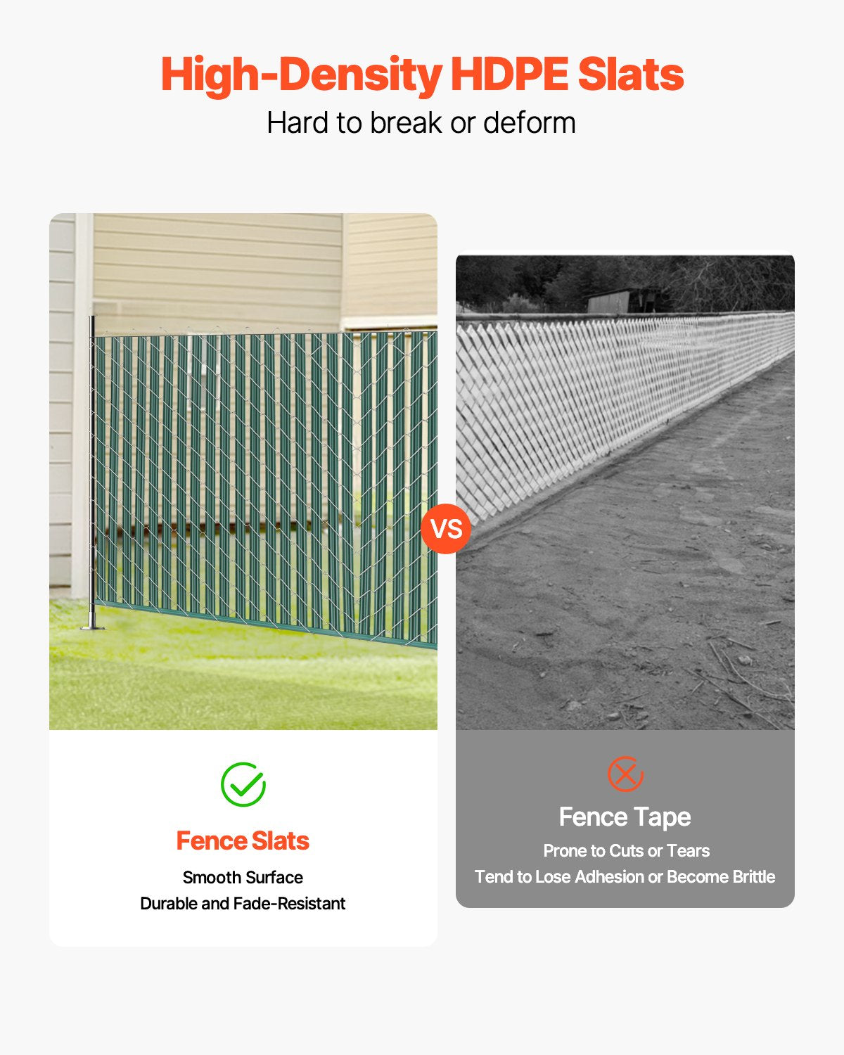Green Chain Link Fence Privacy Slats - Bottom Lock, 44.5 Inch for 4' High Fences