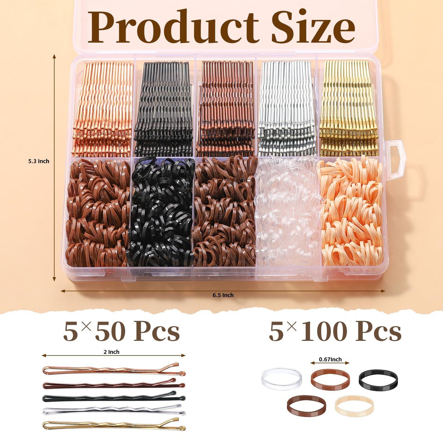 Women's Hair Clip and Hair Tie Set with Box - Casual Hair Accessories