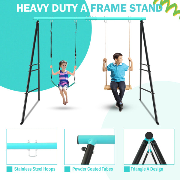 Heavy-Duty Swing Stand Frame for Kids and Adults - Green Outdoor & Indoor Safety Support