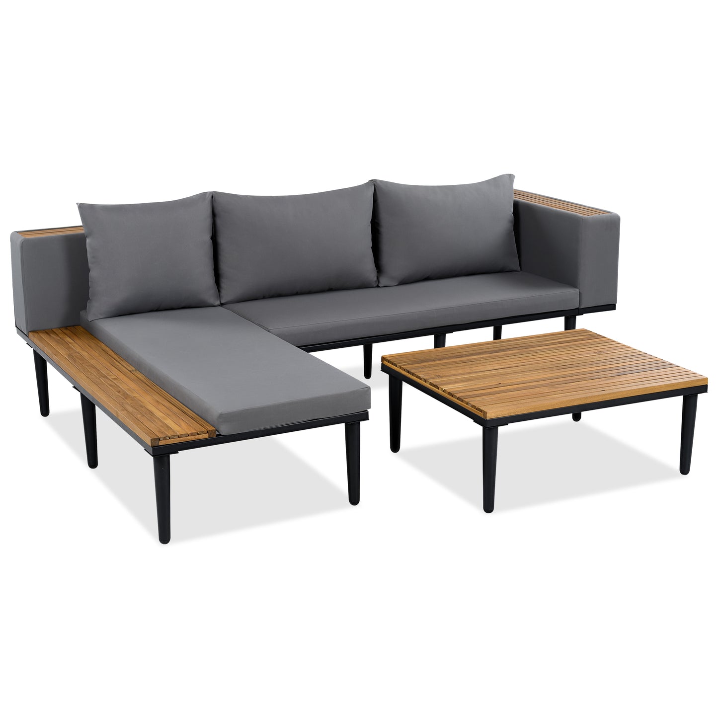 Luxury Patio Furniture Set With Removable Cushions And Coffee Table,