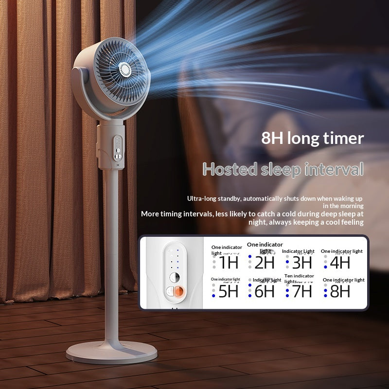 Desktop Oscillating Floor Fan with Remote Control - USB Rechargeable & Plug-in Options