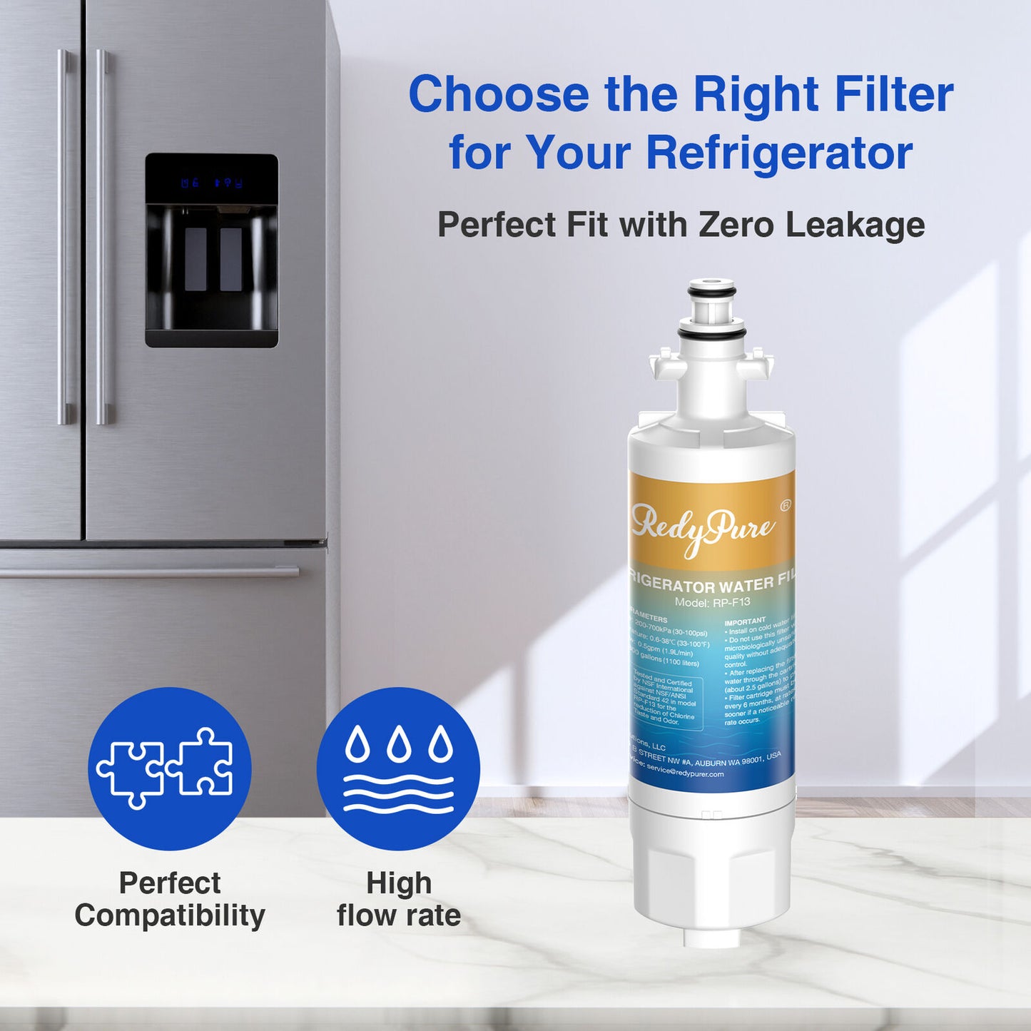 LG Refrigerator Water Filter Replacement - 3 Pack LT700P, ADQ36006101, Kenmore