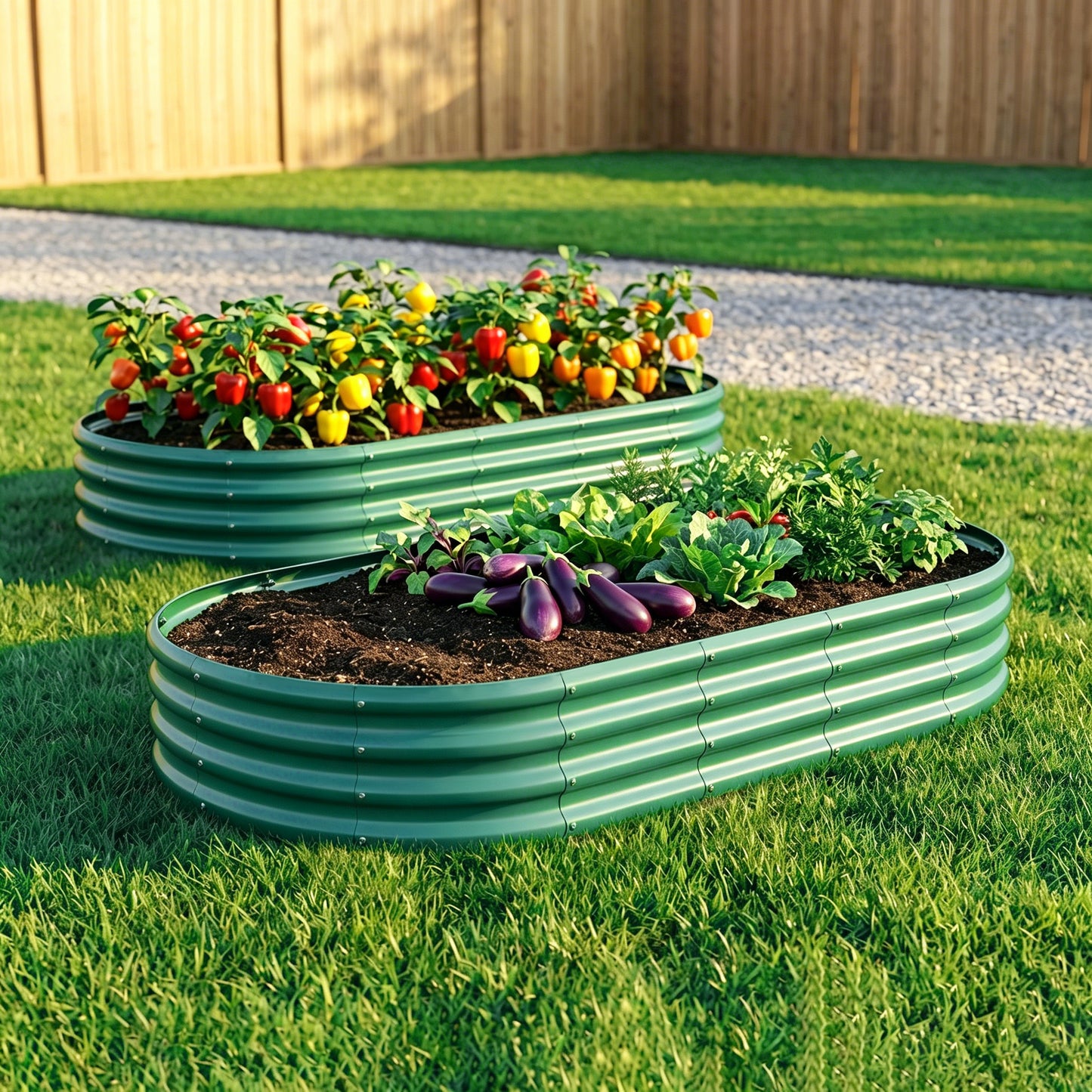 Galvanized Raised Garden Bed 6x3x1ft - Heavy Duty Metal Planter Box