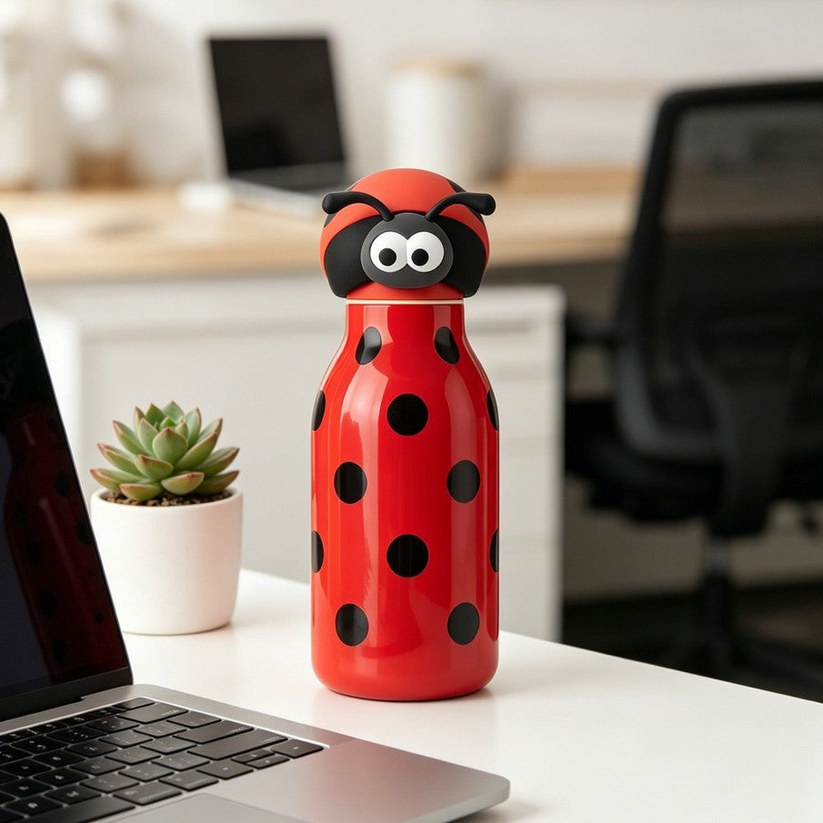 Insulated Kids Water Bottle with Straw - Keeps Drinks Hot or Cold