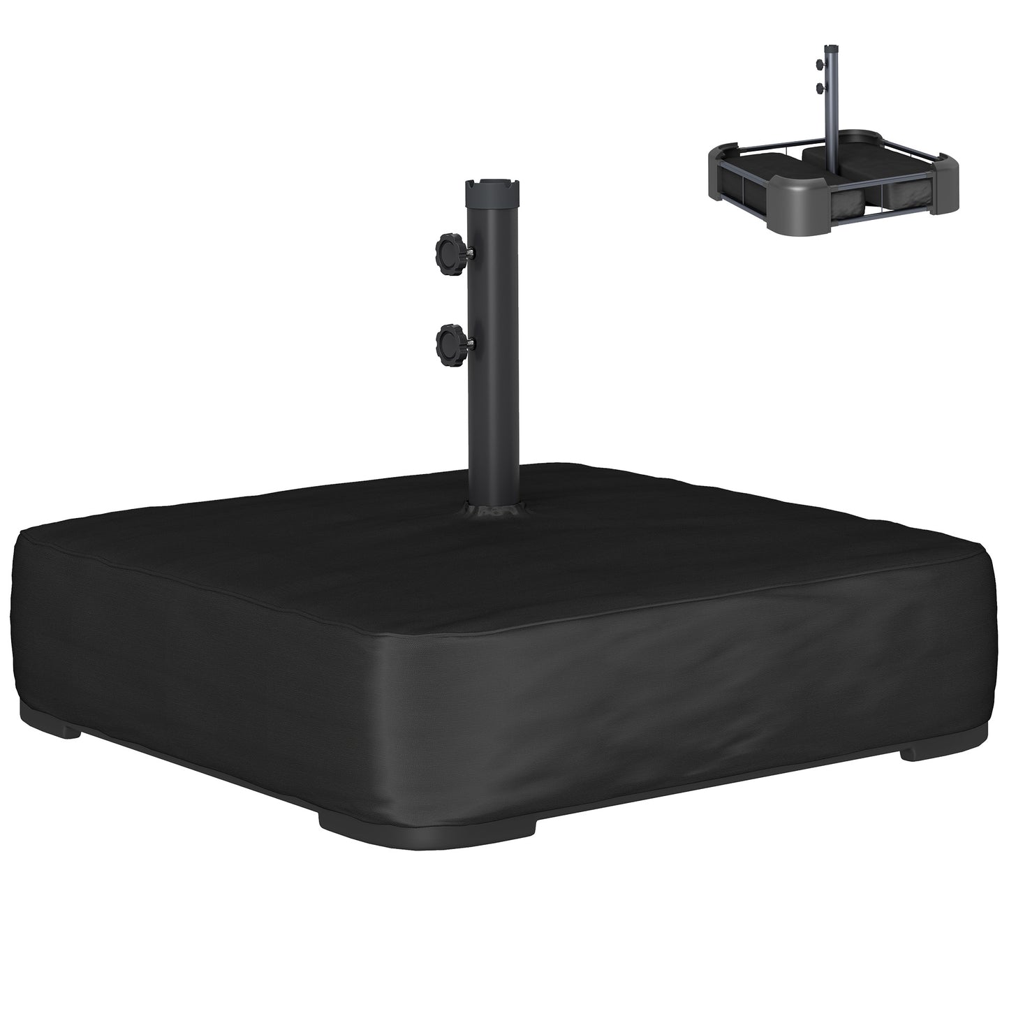 Heavy Duty Sand-Filled Umbrella Base - 176 lbs for Cantilever Umbrellas