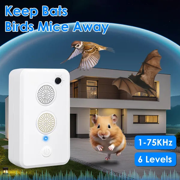 Rechargeable Ultrasonic Bat Repellent - 2 Pack Indoor/Outdoor