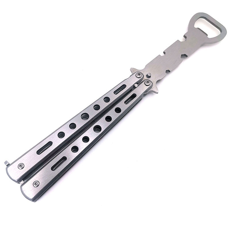 Multifunctional Butterfly Knife Practice Bottle Opener for Outdoor & Kitchen Use