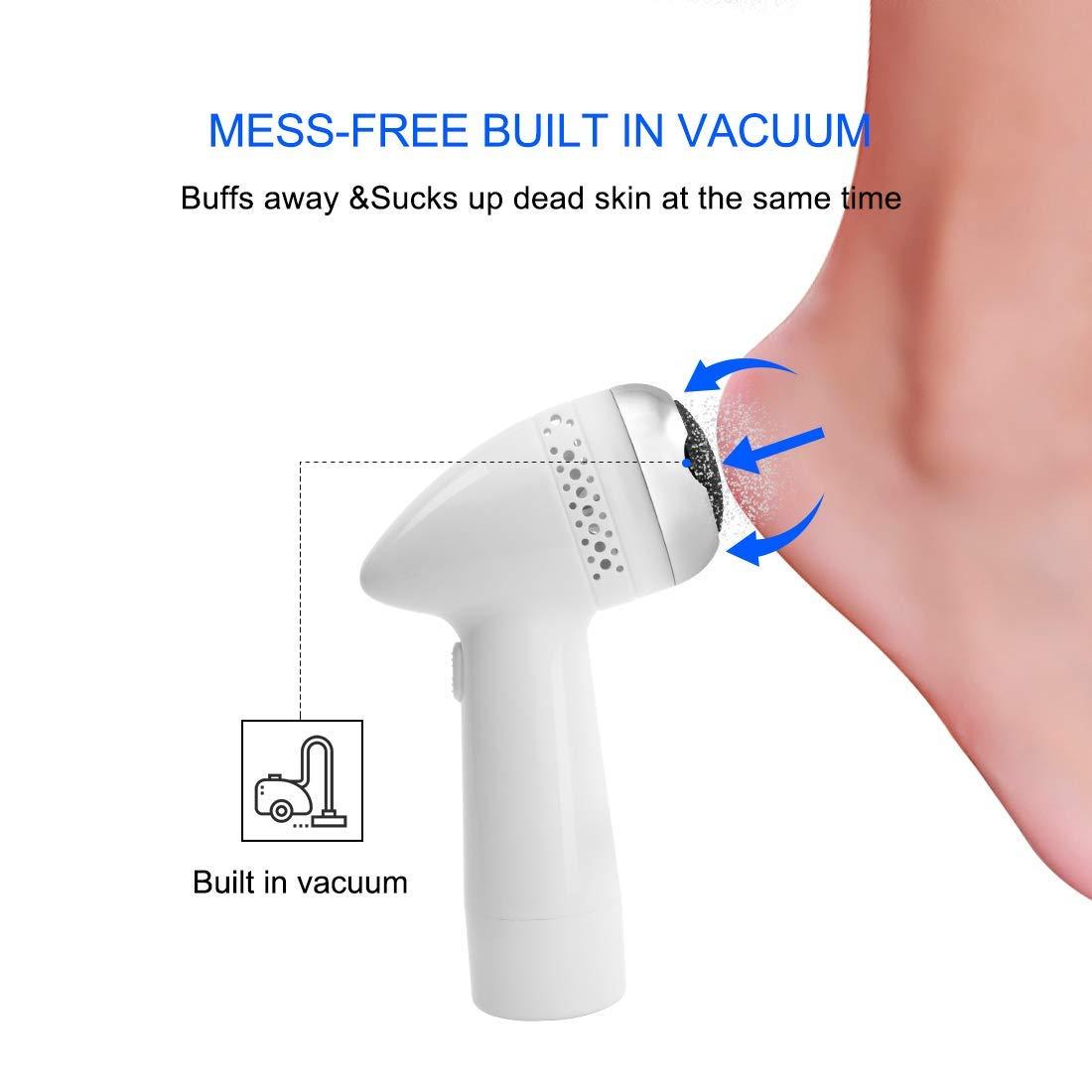 Electric Foot Polisher with Vacuum and Exfoliating Function - Callus Remover for Dead Skin, Pedicure, Home Foot Care