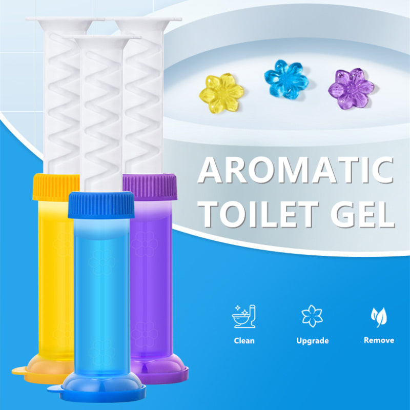 Flower Aromatic Toilet Gel Cleaner - Odor Eliminator & Fragrance for Bathroom