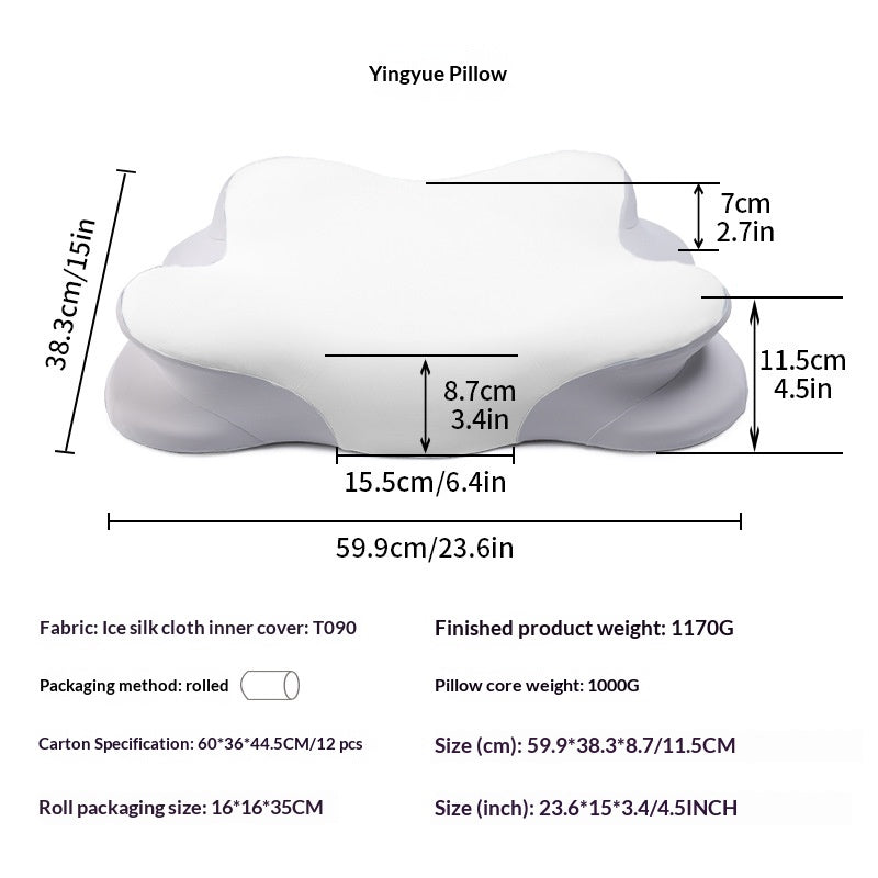 Height-Adjustable Memory Foam Pillow for Neck Support - Household Shaped