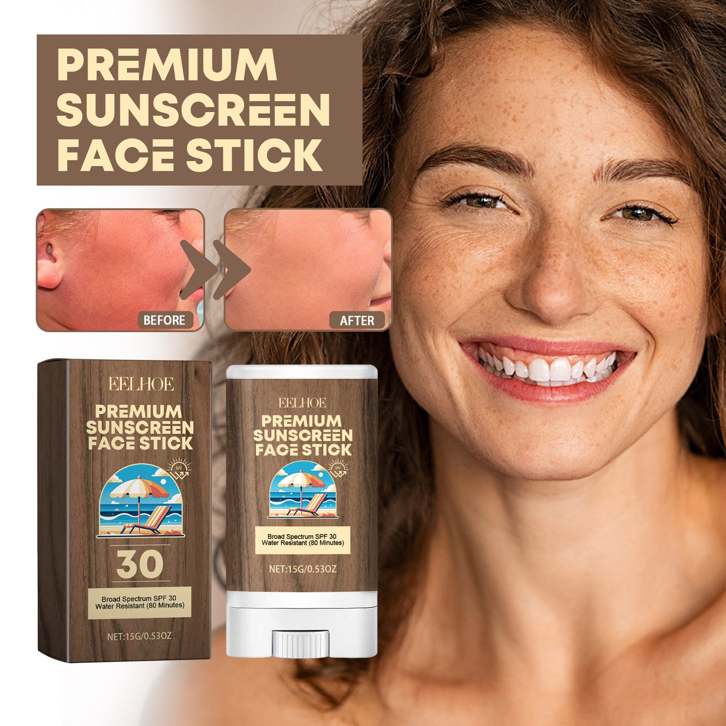 Hydrating Sun Protection Stick with Collagen - Multiple Sizes