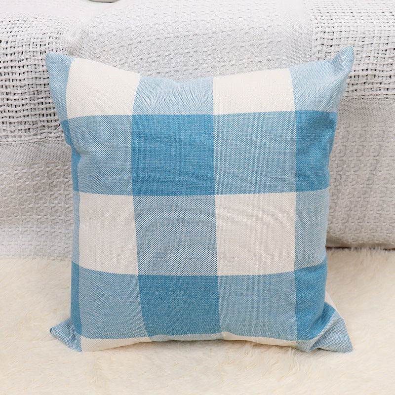Plaid Pillow Cover for Sofa and Home Decor - Modern Cushion Case