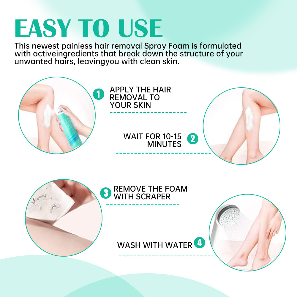 Gentle Hair Removal Spray Foam - 150ml Moisturizing Body Care Mousse