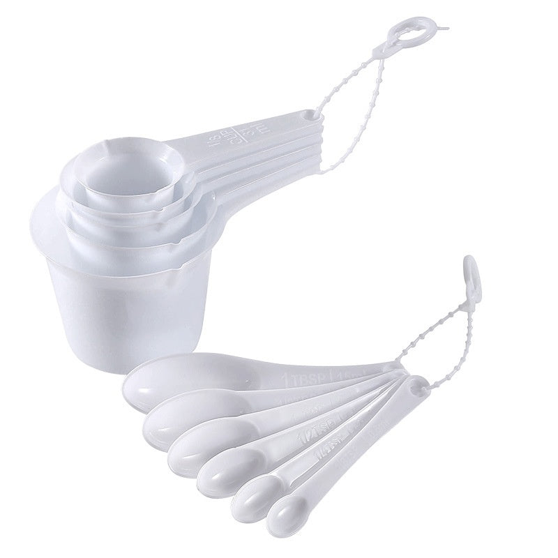 Plastic Measuring Spoon & Cup Set for Baking, Kitchen Utensils, 11-12 Pieces