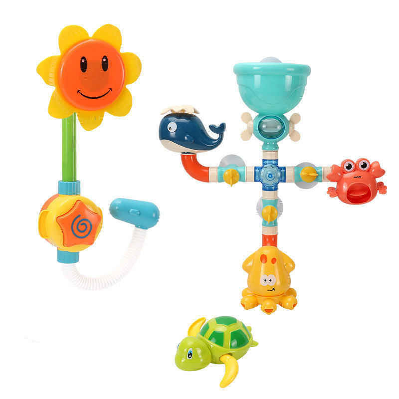 Kids Water Play Bath Toy Set with Water Spraying Ducks and Animals