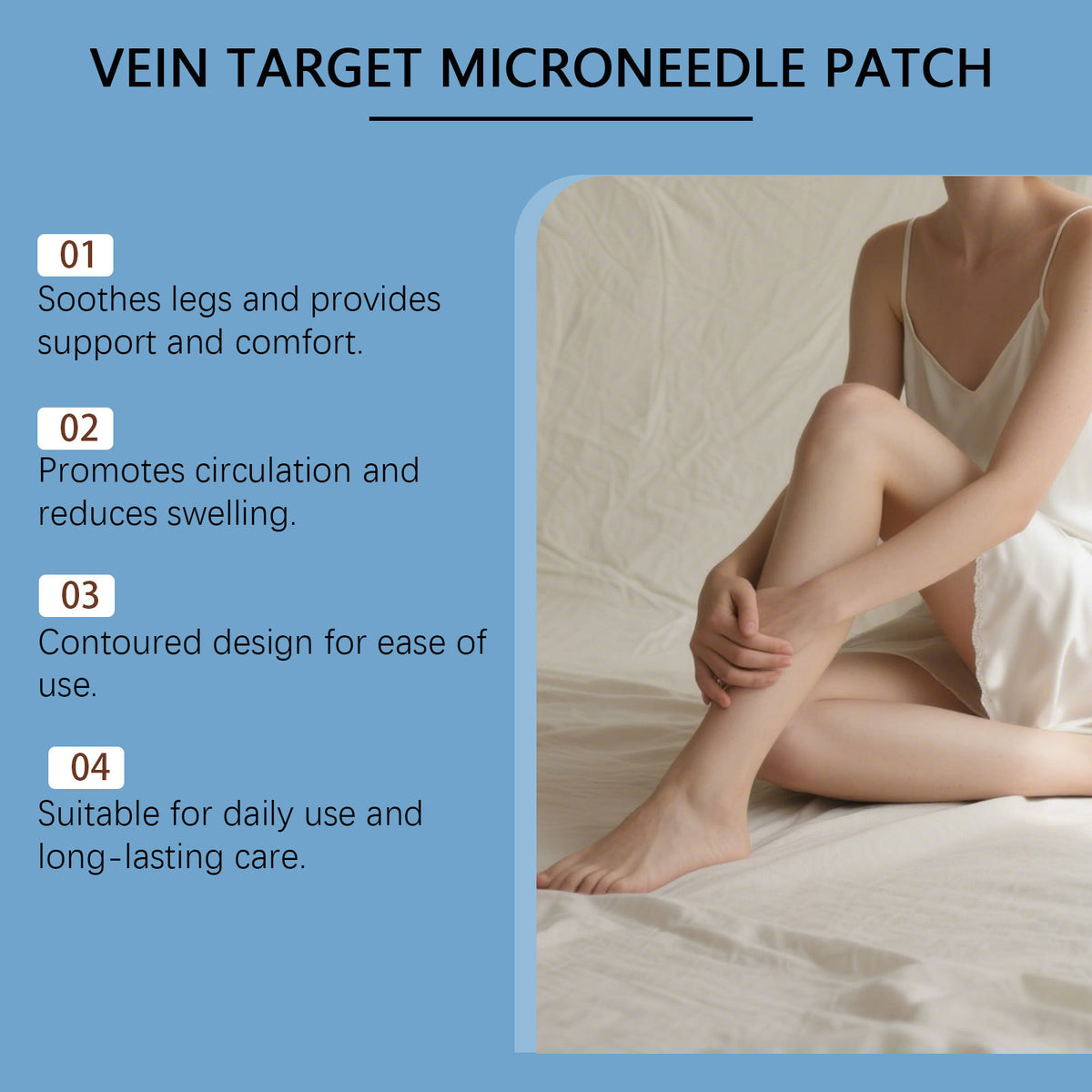 Leg Care Patches - Moisturizing Body Care Set, 4 Pieces