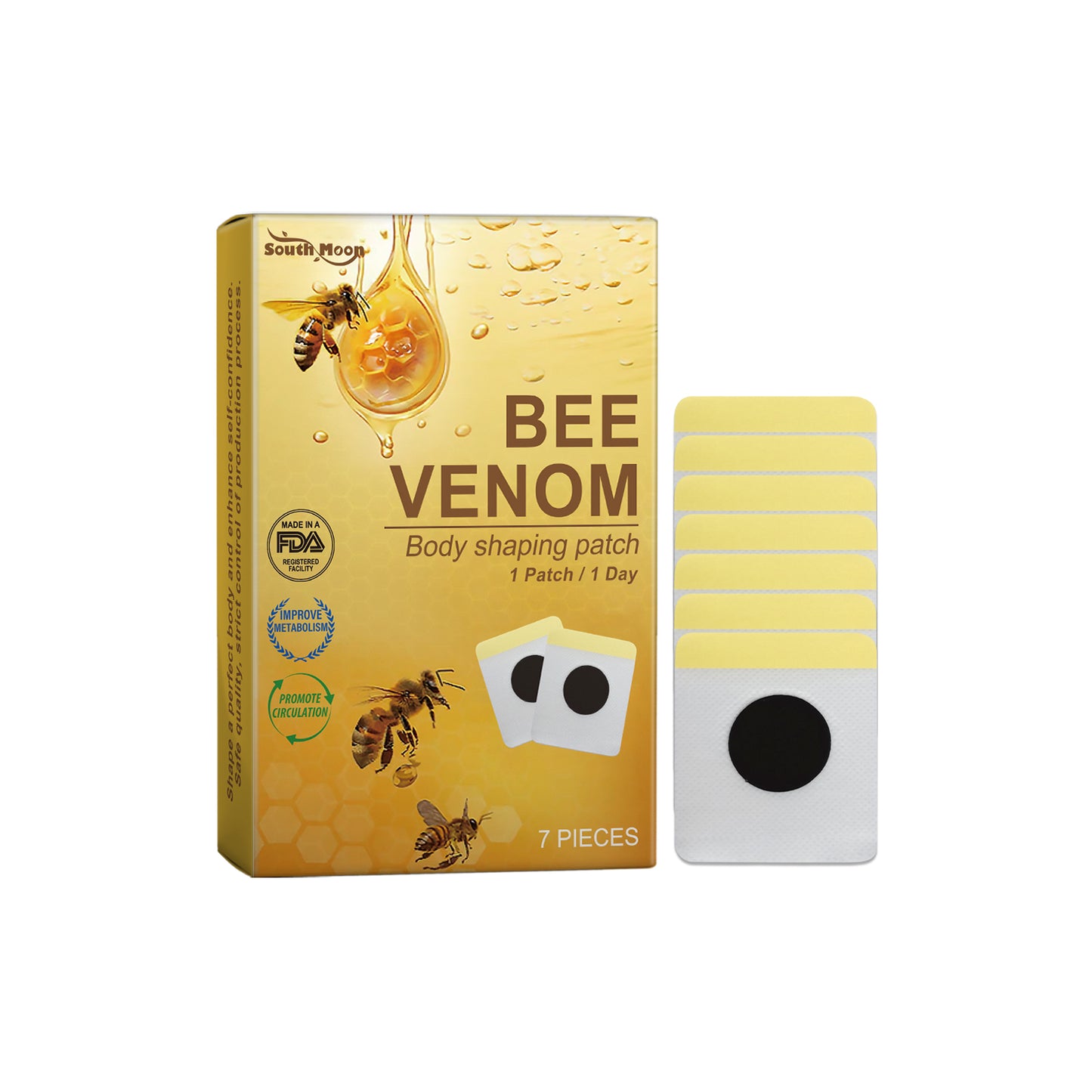 Bee Venom Body Shaping Patches - 7 Piece Firming & Skin Toning Set