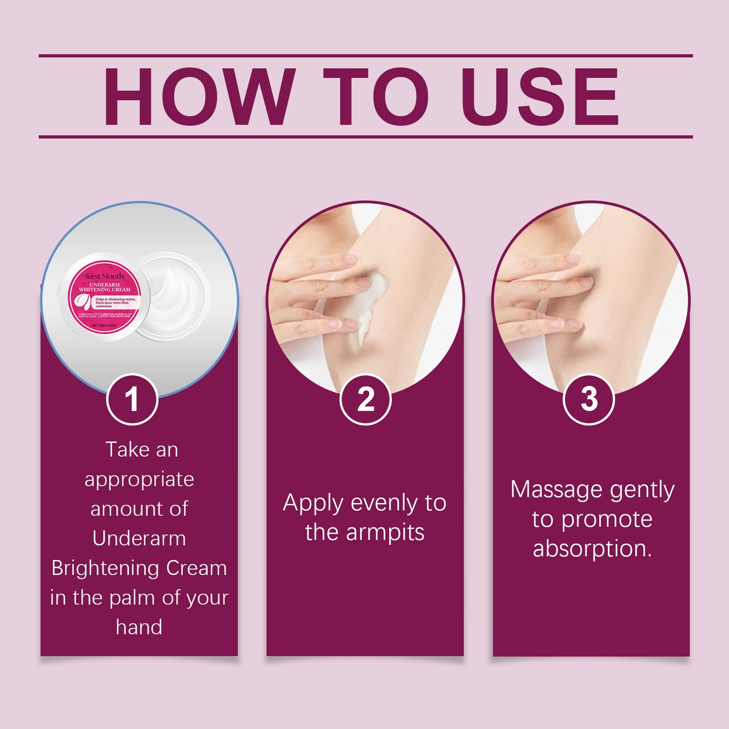 Brightening Underarm Body Cream for Smooth Even Skin Tone - 100g