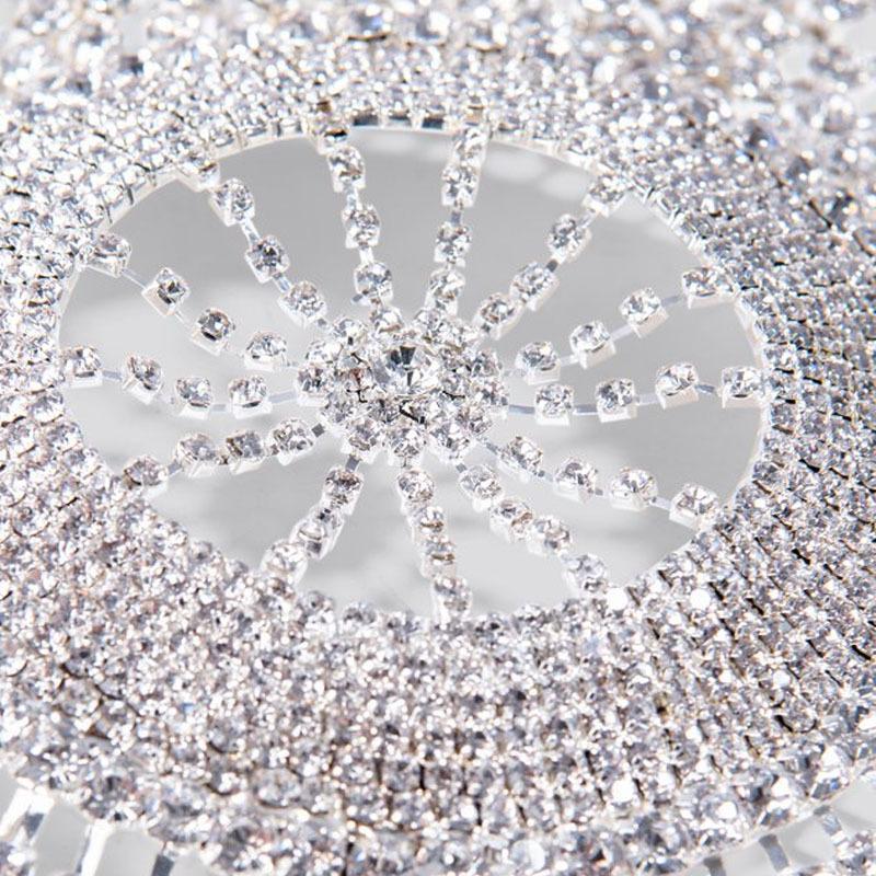 Rhinestone Bridal Headband - Silver