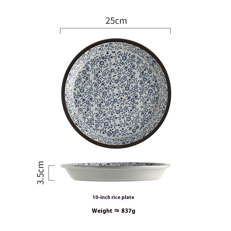 10-Inch Commercial Ceramic Dinner Plate for Restaurant & Home Use